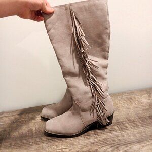 SO® Singalong Women's Fringe Knee-High Boots